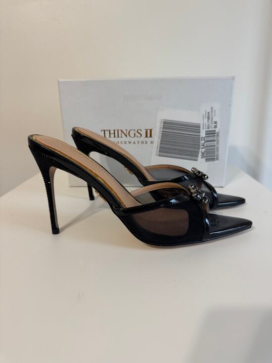 Things II Come Shoes - THINGS II COME SHENA Luxurious Slip-on High-Heel Pointed Toe Mules 9.5